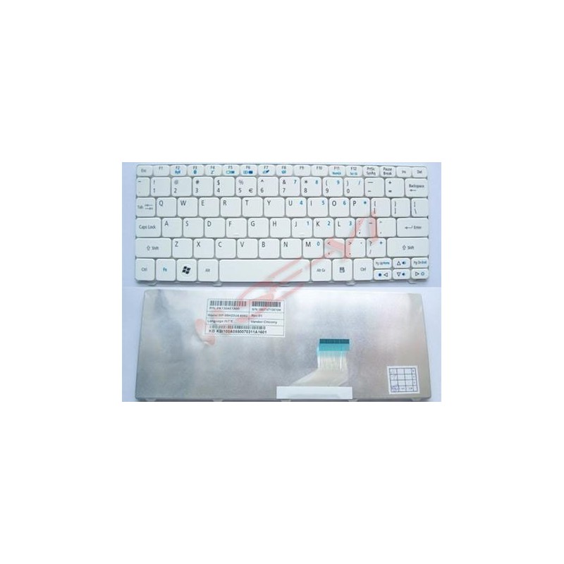 Keyboard Acer Aspire ONE 521 522 532 532H 532G AO532H AO521 AO522 AO533 AOD255 AOD255E AOD260 PUTIH