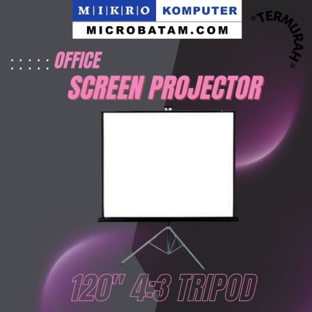 SCREEN PROJECTOR 120INCH 3:4 TRIPOD 