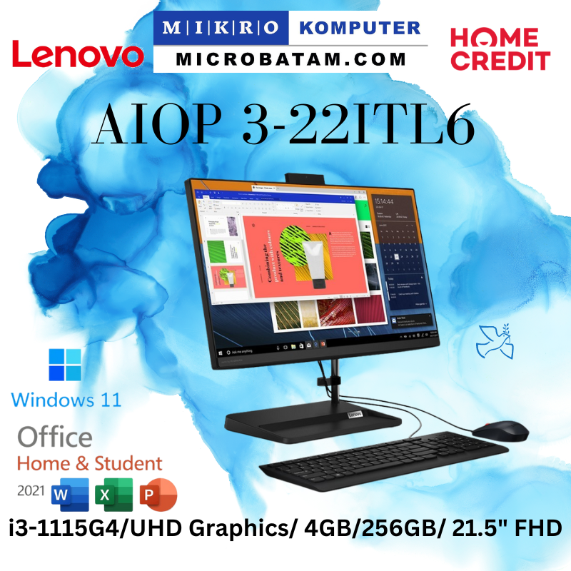 PC AIO LENOVO IDEACENTRE I3 22ITL6 BEID Core i5-1135G7 4GB 256GB W11+OHS21