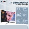 MONITOR SURGE LED 32 INCH FHD 1ms 75Hz IPS SEMI CURVED BLACK 