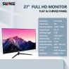 MONITOR SURGE 27 INCH GAMING 1ms FHD IPS 165HZ RGB FLAT BLACK 