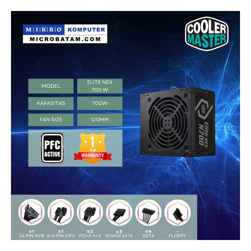 COOLER MASTER ELITE NEX WHITE 230V 700W Non Modular