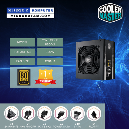 COOLER MASTER MWE Gold 850 - V2 850W 80+ GOLD Full Modular