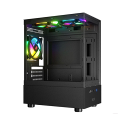 Gamen GCS100 Gaming Case mATX Tempered Glass - BLACK