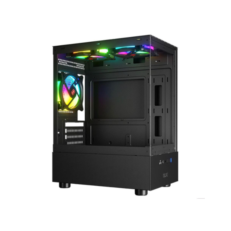 Gamen GCS100 Gaming Case mATX Tempered Glass - BLACK