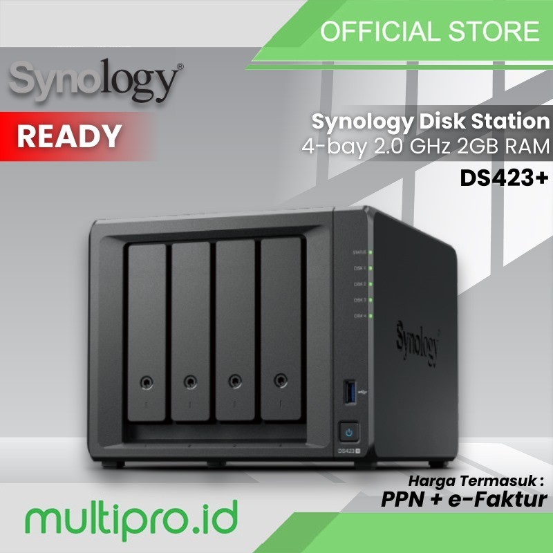 Synology DS423+ DiskStation 4-BAY NAS Server Storage Cloud DS 423+